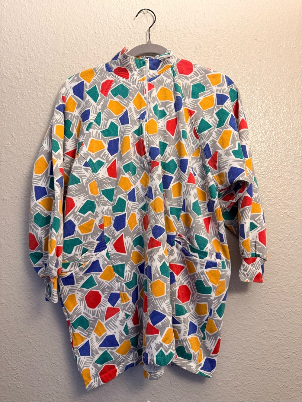 Gitano Multicolor Geometric Zip-Front Sweatshirt